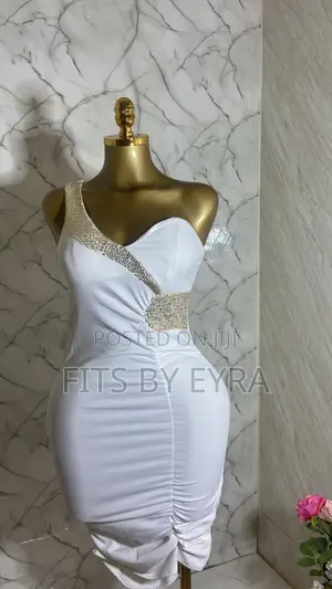 White Golden Angel Dress