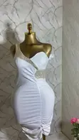 White Golden Angel Dress - 1
