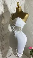 White Golden Angel Dress - 3