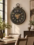Vintage Pocket Watch Inspired Wall Clock - 60cm - 1