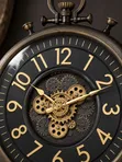 Vintage Pocket Watch Inspired Wall Clock - 60cm - 3