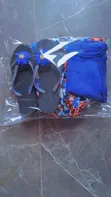Crop Top, Bubble Skirt & Beaded Slippers Set - 2