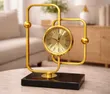 Luxury Geometric Table Clock - Gold - 1