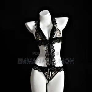 Leopard Print Lace Lingerie Pajama Set