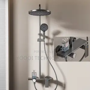 Luxury Hotel Rain Shower Set - Polished Chrome