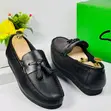 Clarks Men's Black Leather Loafers with Ring Detail - 2