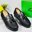 Clarks Men's Black Leather Loafers with Ring Detail - 3