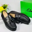 Clarks Men's Black Leather Loafers with Ring Detail - 4