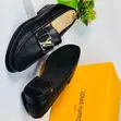 Louis Vuitton Black Textured Leather Men's Dress Loafers - 1