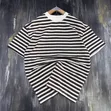 Striped Round Neck T-Shirts - 4