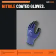 Ace-Tek Nitrile Coated Polyester Knitted Gloves - Blue Zebra-10 - 1