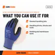 Ace-Tek Nitrile Coated Polyester Knitted Gloves - Blue Zebra-10 - 3