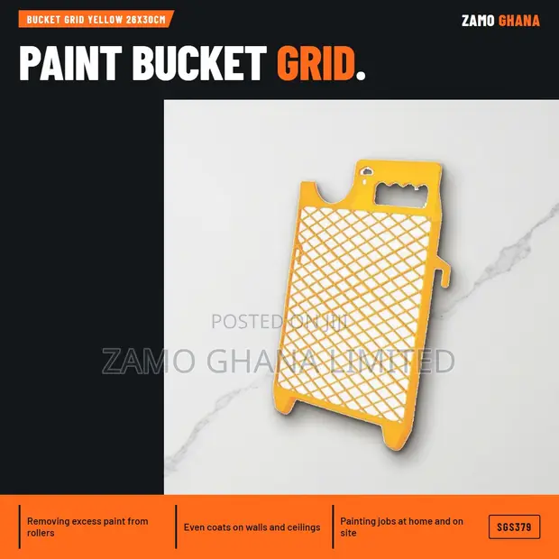 Bucket Grid Yellow 26x30cm - SGS379 - 1