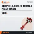 Rubi Rubimix-9 Duplex Mortar Mixer 1350W - 2