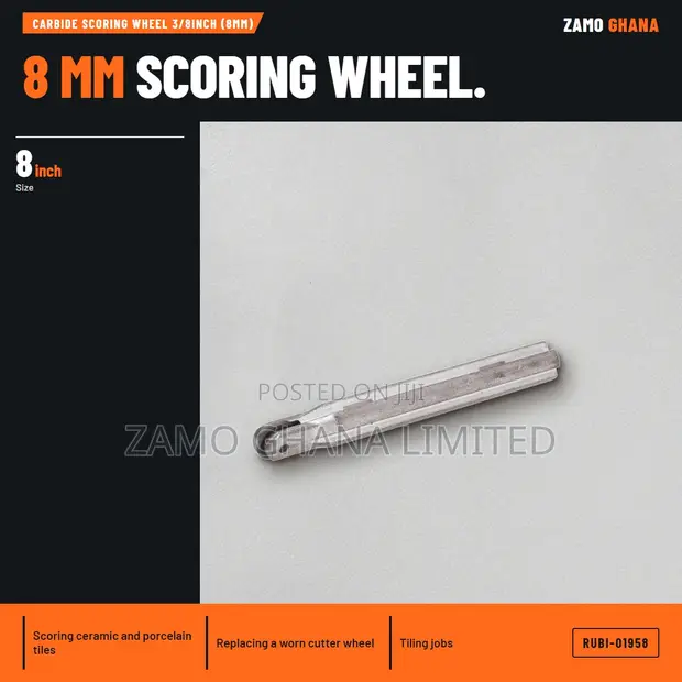 Rubi Carbide Scoring Wheel 3/8" (8mm) - 01958 - 1