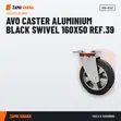 Avo Caster Aluminium Black Swivel 160x50 - 2