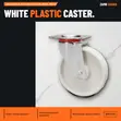 Avo Caster Plastic White Swivel 100x40 - AVO-5731 - 1