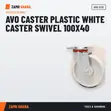 Avo Caster Plastic White Swivel 100x40 - AVO-5731 - 2