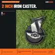 Iron Caster 2 Inch Swivel + Brake - 134-50 - 1