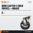 Iron Caster 2 Inch Swivel + Brake - 134-50 - 2