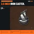 Tera Iron Caster 2.5 Inch Swivel + Brake - 1