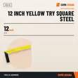Tera 12 Inch Yellow Try Square Steel - 2