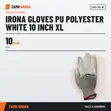 Irona PU Polyester Gloves - White, XL (10 Inch) - 1