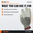 Irona PU Polyester Gloves - White, XL (10 Inch) - 2