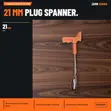 T Handle Spark Plug Wrench 21mm - 1