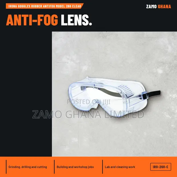 Irona Goggles Rubber Antifog Model 260 Clear - 1