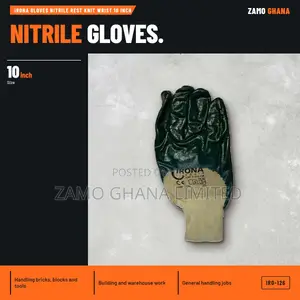 Irona Gloves Nitrile Rest Knit Wrist 10 Inch - IRO-126