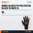 Irona PU Polyester Gloves - Black, XL - 2