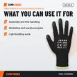 Irona PU Polyester Gloves - Black, XL - 3