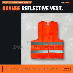 Ace-Tek Reflective Safety Vest Zipper Orange XXL