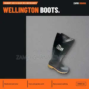Tera Rainboots Size 44 Black Wellington Boots