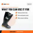Tera Rainboots Size 44 Black Wellington Boots - 3