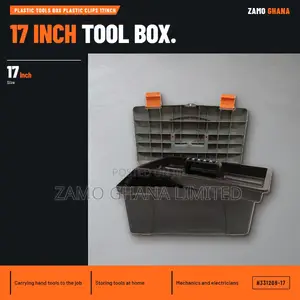 Acme 17-Inch Plastic Tool Box with Clips