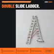 Ferral 2x17 Steps Elite 67 Double Slide Ladder Aluminium - 1