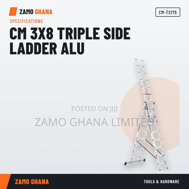 CM 3x8 Triple Side Ladder Alu - CM-TS175 - 1