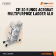 Acme CM-AK020 20 Rung Aluminium Multipurpose Ladder - 2