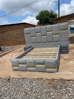 Affordable Design Double Bed with Two Side Drawers
