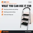 Tera 2-Step Foldable Steel Ladder - Black - 3