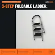 Tera 3-Step Foldable Steel Ladder - Black - 1