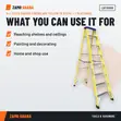 Tera 5+1 Steps Fiberglass Ladder - Yellow - 3