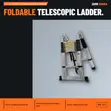 4.4m Telescopic Foldable Ladder - Aluminium - 1