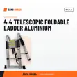 4.4m Telescopic Foldable Ladder - Aluminium - 2