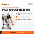 4.4m Telescopic Foldable Ladder - Aluminium - 3