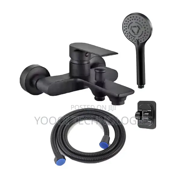 Modern Matte Black 2-in-1 Shower Set - 1
