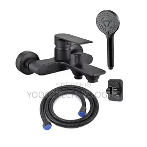 Modern Matte Black 2-in-1 Shower Set