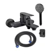 Modern Matte Black 2-in-1 Shower Set - 1